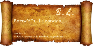 Bernát Lizandra névjegykártya